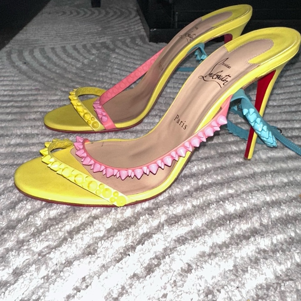 Christian Louboutin - Mafaldina Spikes 100 leather sandals